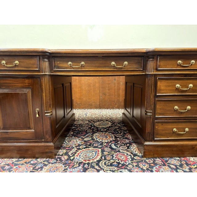 Chesterfield English Desk in Teak For Sale - Image 10 of 18