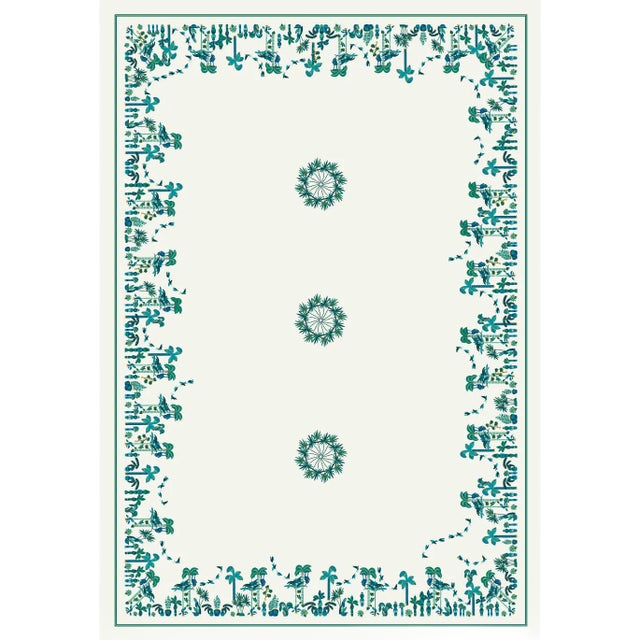 Rectangular Cotton and Linen Baba au Rhum Tablecloth for 6 People by Alto Duo For Sale