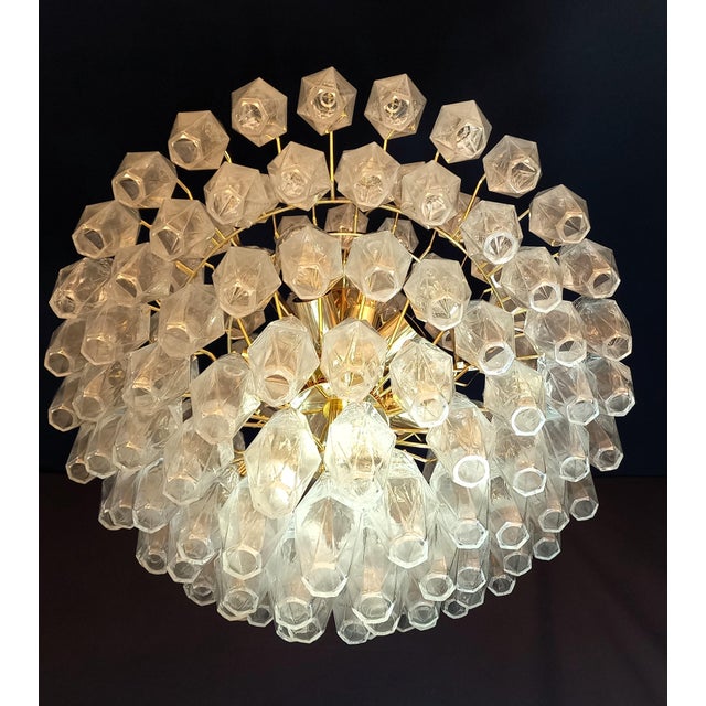 1960s Chandelier with Crystal in Polyhedron Murano Glass, 1962 For Sale - Image 5 of 12