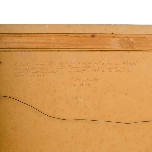 1980s Roman Chatov (Russian-America B. 1900 - D. 1987) "Sleeper" Oil Painting For Sale - Image 5 of 13