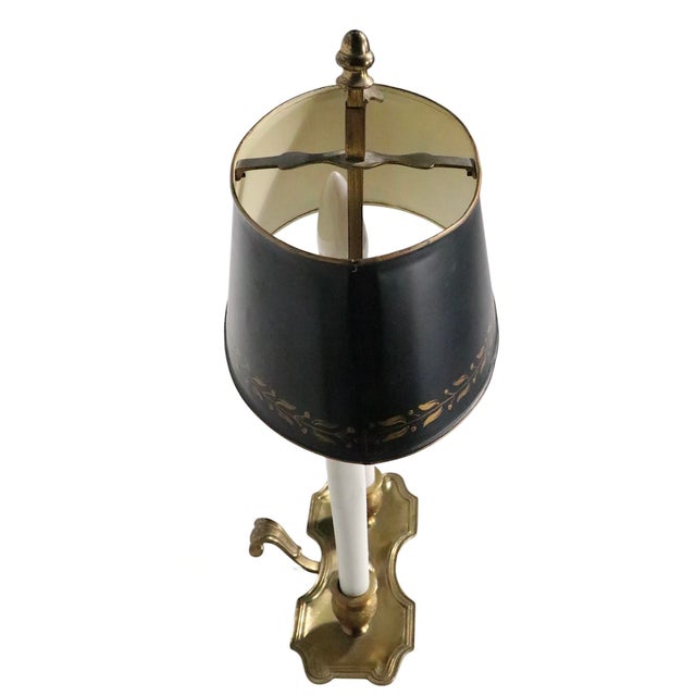 Mid 20th Century Diminutive Two Light Bouilotte Lamp Made in Italy C 1920/60's For Sale - Image 5 of 8