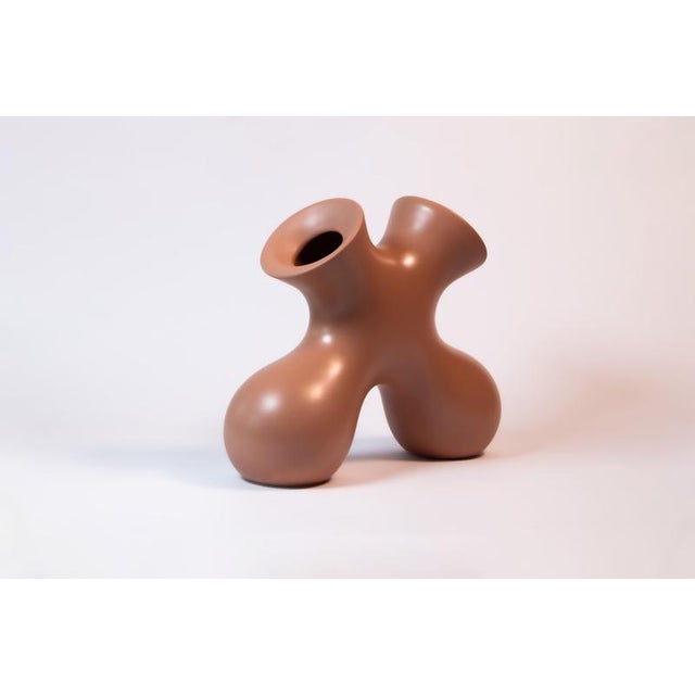 Tabono Table Lamp and Vase Set in Ceramic by Soheila Mahmoodi, Set of 2 For Sale - Image 10 of 18