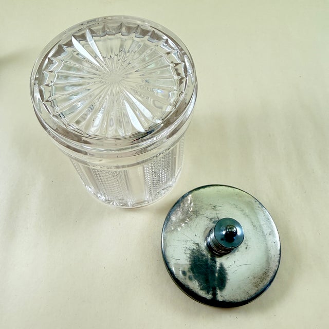 Victorian Era Meriden Silver Plate & Pressed Glass Pickle Castor & Tongs For Sale - Image 13 of 18