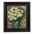 Vintage Floral Oil Painting in Black Wooden Frame – Textured Daisy Artwork, Still Life Wall Art, 20.5x24”, Cottagecore Home Decor For Sale