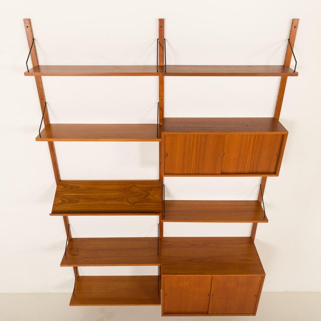 Vintage High Teak Wall Unit by Poul Cadovius for Cado, 1960s For Sale - Image 9 of 18