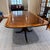 Antique Multi Banded Mahogany Double Pedestal Dining Table For Sale - Image 9 of 12