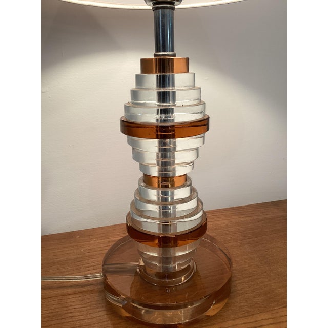 Vintage Glass Table Lamp, Italy, 1970s For Sale - Image 6 of 9