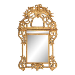 19th Century Grand Splendor Large Rococo Carved Giltwood Mirror.