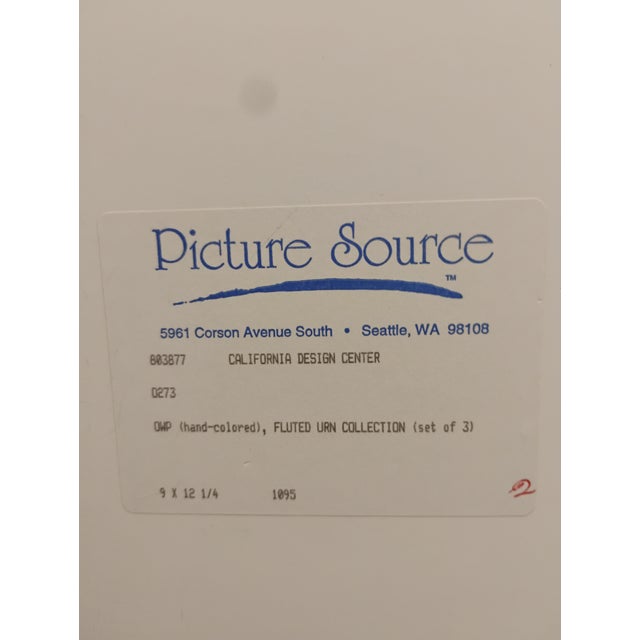 17th Century Giovanni Battista Piranesi "Fluted Urn Collection" - Hand-Colored Framed Trio For Sale - Image 9 of 9