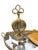 1960s Vintage Brass Gold Vanity Make Up Set With Tray Perfume Mirror Powder For Sale - Image 5 of 9