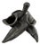 Vintage Pewter Cornucopia Sculpture Vase, 1950s For Sale