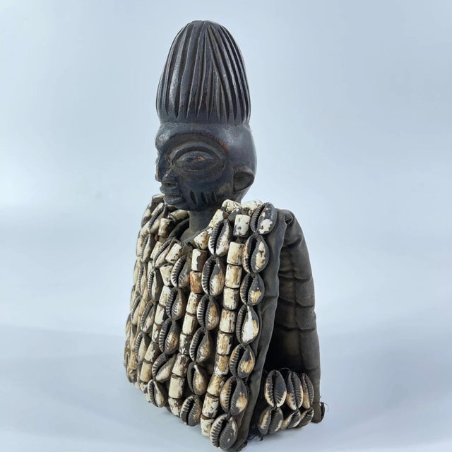 Early 20th Century Early 20th Century Yoruba Ibeji Figure with Cowrie Shell Vest Nigeria For Sale - Image 5 of 9