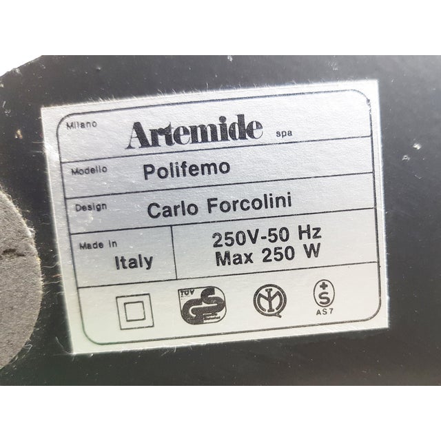 Metal Polifemo Floor Lamp by Carlo Forcolini for Artemide, 1980s For Sale - Image 15 of 16