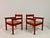 Set of Italian Red Armchairs with Rush Seats, 1960s For Sale - Image 16 of 17