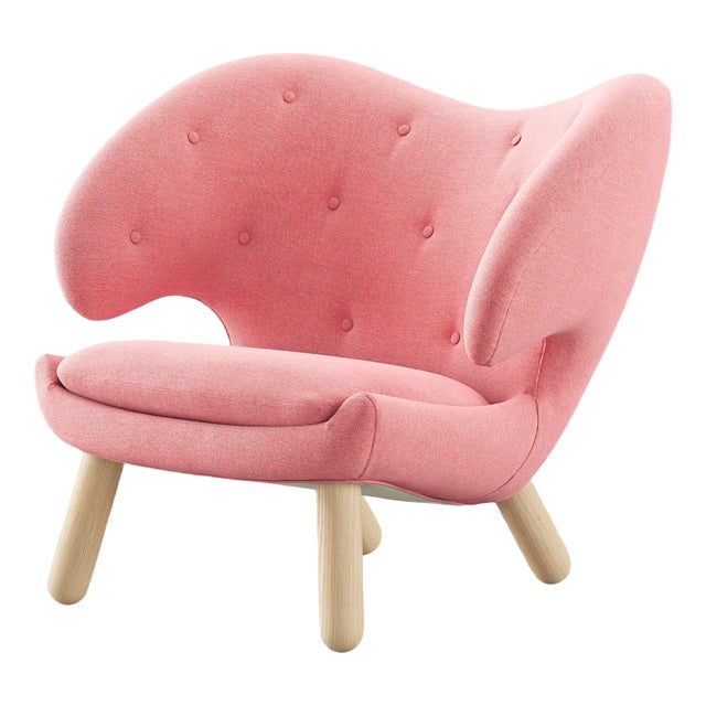 Pelican Chair in Wood and Fabric by Finn Juhl for Design M For Sale