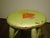 Vintage French Country Lime Green Rustic Footstool Stool W a Child Pictured For Sale - Image 13 of 16