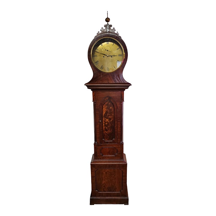 1849 Dated Scottish Drum Head Tall Case Clock by Alex Scott, Leslie