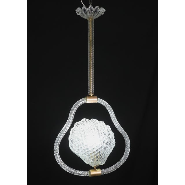 1950s Charming "Shell" Trasparent Murano Glass Chandelier by Barovier E Toso For Sale - Image 4 of 12