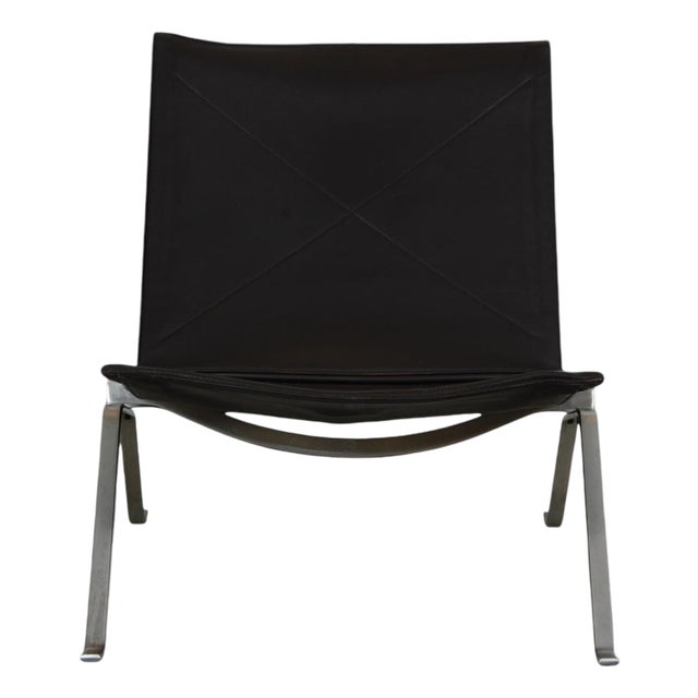 Pk-22 in Brown Leather from Poul Kjærholm For Sale