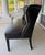 Animal Skin Arhaus Black Tufted Leather Settee For Sale - Image 7 of 12