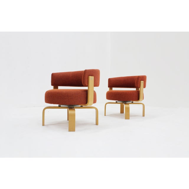 Set Fridene swivel armchairs , a beautifiul and comfortable set of chairs, designed by Finnish designer Carina Bengs, and...