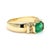 2020s 1.30 Carat Emerald Half Bezel East West Set 14k Gold Unisex Ring, Size 7 For Sale - Image 5 of 11