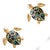 Asian Ocean Spirit Turtle Pearl Stud Earrings, A Pair For Sale - Image 3 of 7