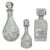 Silver Crystal Decanters with Silver Mounts by Hermann Bauer, Germany, Set of 3 For Sale - Image 8 of 8