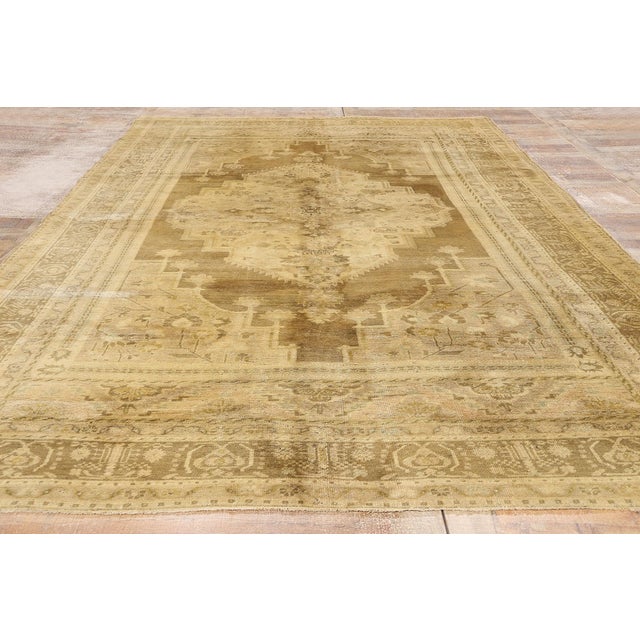 Vintage Turkish Oushak Rug - 07'03 X 12'05 For Sale - Image 9 of 10