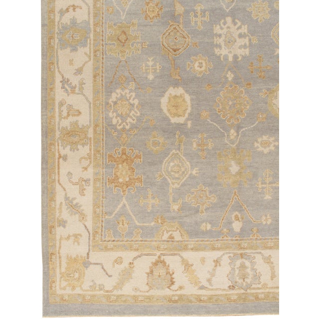 Classic Style Oushak Rug 9' X 13' For Sale In New York - Image 6 of 8
