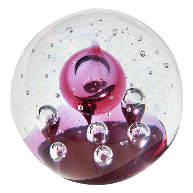 Vintage Murano Globe In the Style of Alfredo Barbini For Sale