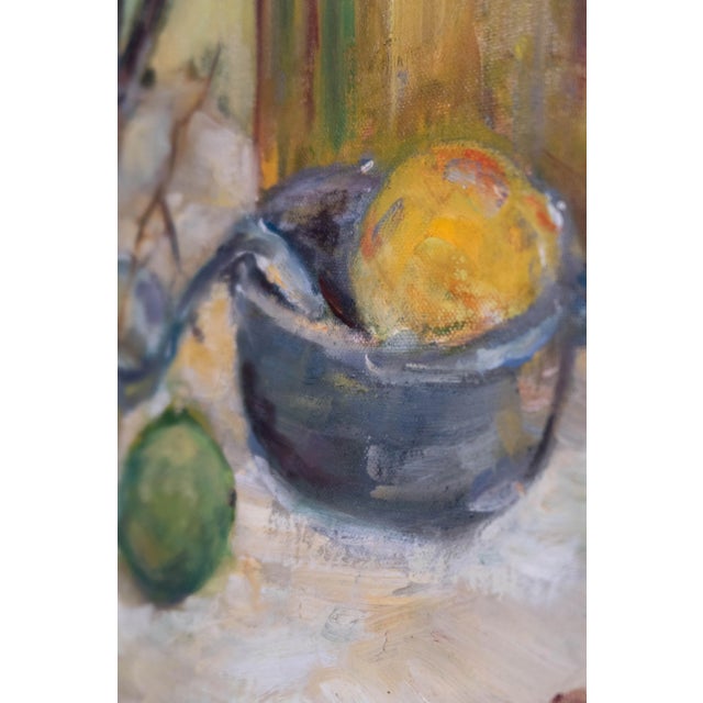1990s Vintage Still Life Oil Painting by Unknown Artist For Sale In Tulsa - Image 6 of 10