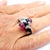 Red Cartier Beautés Du Monde White Gold Diamond Rubellite Onyx Ring, Size 6 For Sale - Image 8 of 12