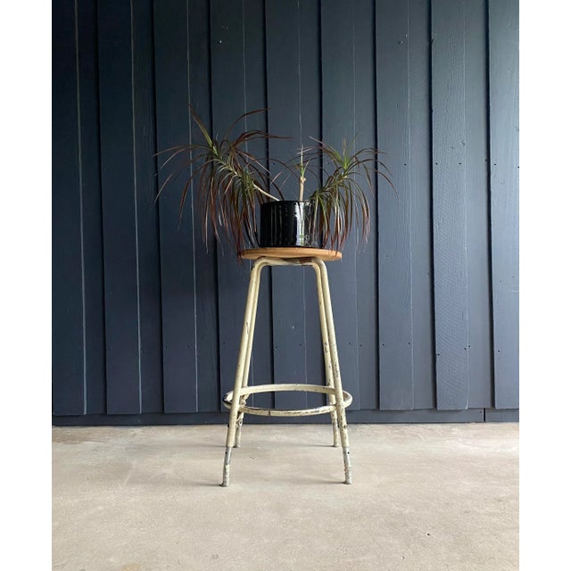 Industrial Steel Plant Stand / Stool / Nightstand Chairish