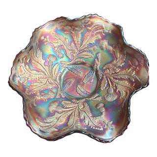 Fenton Thistle Ruffled Bowl For Sale