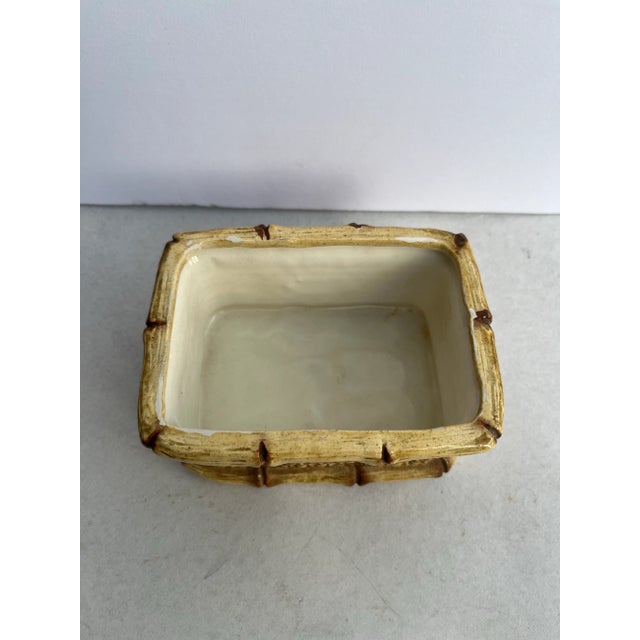 Ceramic Faux Bamboo Ceramic Box For Sale - Image 7 of 10