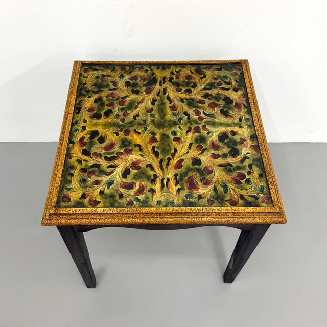 Italian Vintage Italian Painted Side Table For Sale - Image 3 of 8
