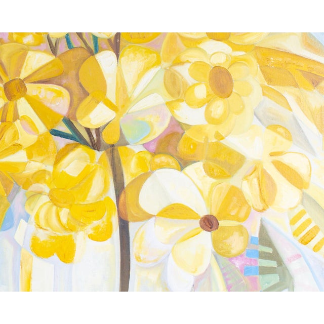 Abstract Oil on Canvas Floral Still Life Painting by Alejandro Camarena For Sale - Image 4 of 9