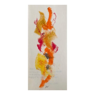 John Von WichtAbstract Pastel Crayon Drawing Color Abstract, Seasonal Letter John Von Wicht For Sale