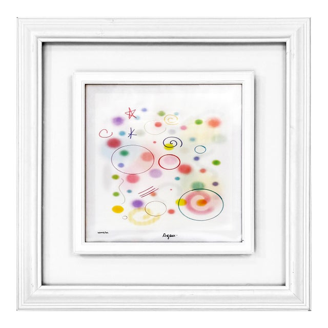 Yaacov Agam, Bubbles (Rare Framed, Signed Agamograph - 4d