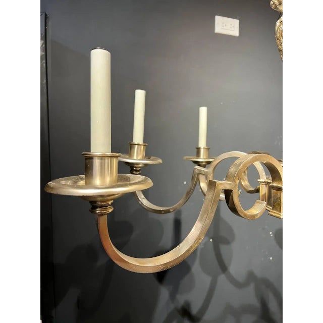 Silver 1900s Caldwell Silver Plated Chandelier For Sale - Image 8 of 9