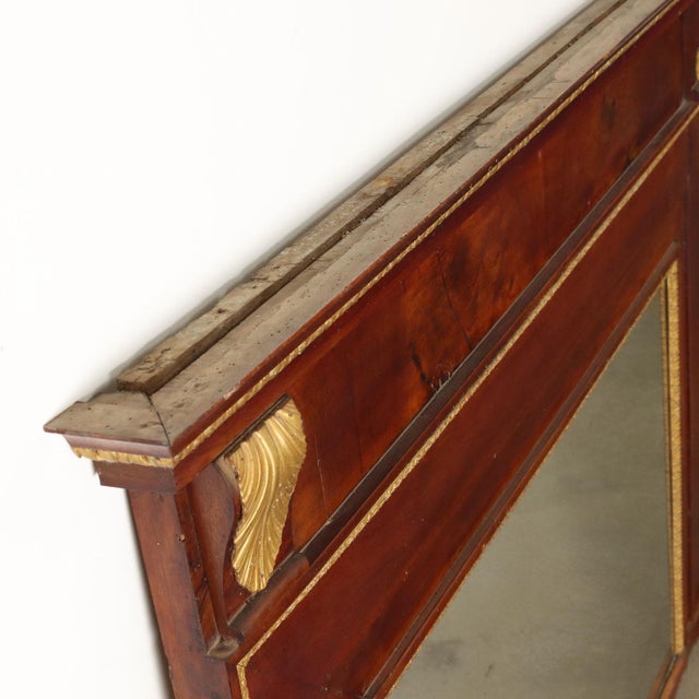 Brown Empire Fireplace in Walnut For Sale - Image 8 of 12