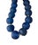 Vintage African Jumbo Glass Dark Blue Trading Beads Necklace One String For Sale In New York - Image 6 of 11