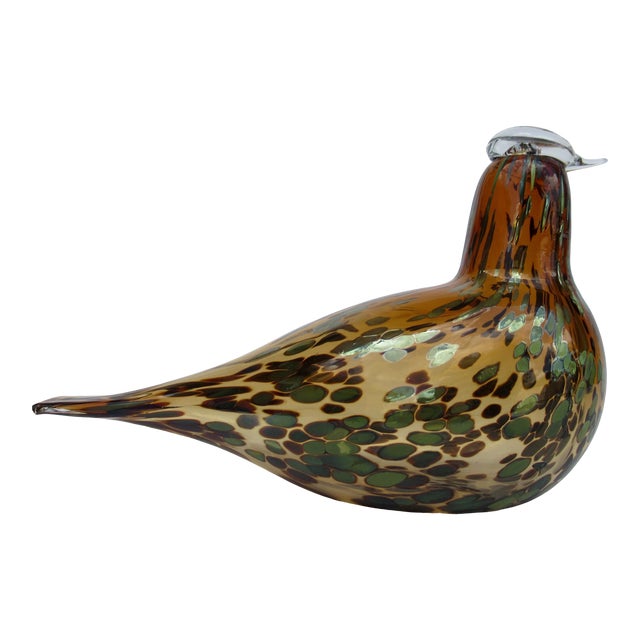 C.1994-96 Signed Oiva Toikka, for Iittala Mouth-Blown Amber