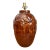 Vintage Brown Glazed Ceramic Elephant Lamp For Sale