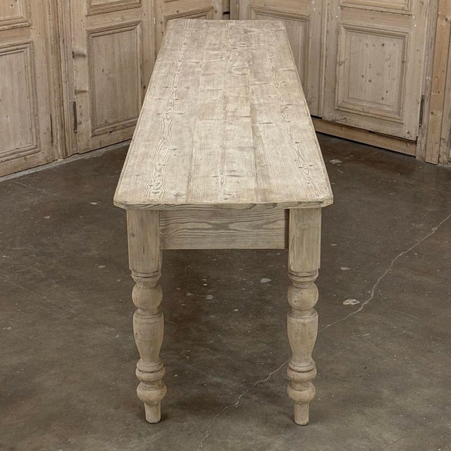 19th Century Stripped English Pine Dining Table For Sale - Image 12 of 18