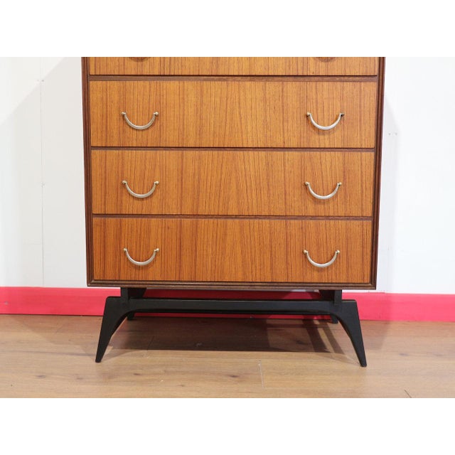 Mid Century Modern Vintage Teak Dresser Chest in the Style of Meredew Danish Style For Sale - Image 10 of 12