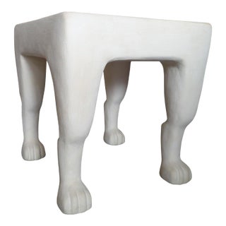 Late 20th Century Four-Legged Plaster Occasional Table Attributed to John Dickinson For Sale