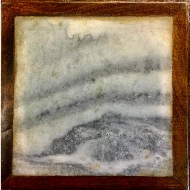 Chinese Carved Solid Rosewood and Marble Stand For Sale - Image 11 of 12