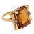 Mid 20th Century Retro 13.80 Carat Citrine Diamond 18k Yellow Gold Cocktail Ring, Size 8 For Sale - Image 4 of 6